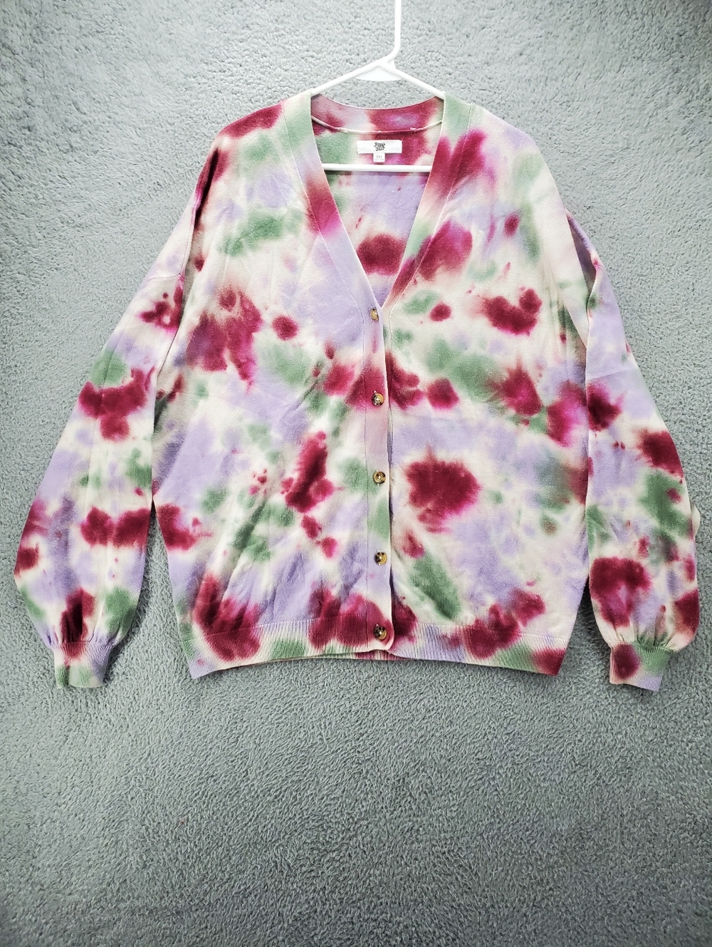 Ascot and Hart Tie Dye Cardigan Sweater Womens XXL